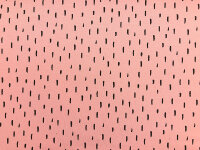 Bio Jersey helles pink mit schwarz Kleine Streifen