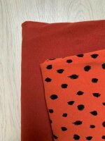 Bio Kuschelsweat rost rot mit crazy Dots