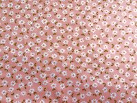 Bio Jersey Gänseblümchen mit Blätter rosa